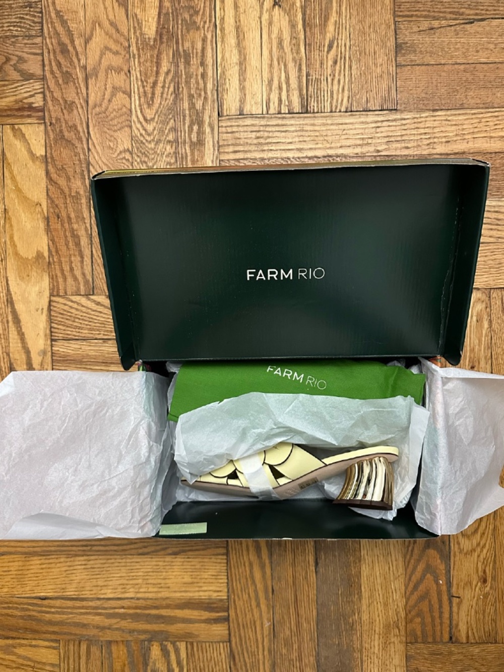 Farm Rio Banana Yellow Daisy Heeled Mule - Picture 4 of 12